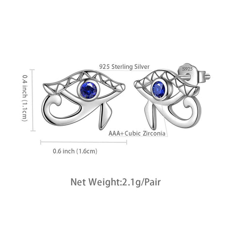 Ancient Egyptian Eye of Horus Earrings Studs - Earrings - Aurora Tears Jewelry