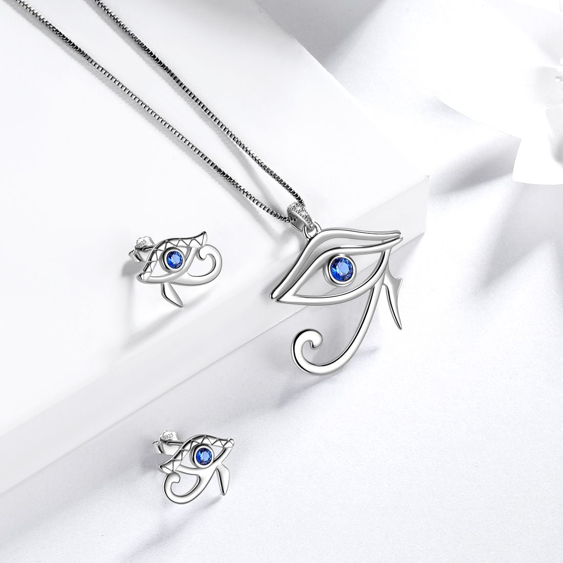 Egyptian Eye of Horus Earrings Necklace Jewelry Sets 3PCS - Jewelry Set - Aurora Tears Jewelry