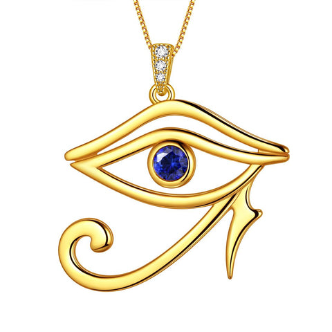 Sterling Silver Eye of Horus and Runes Pendant