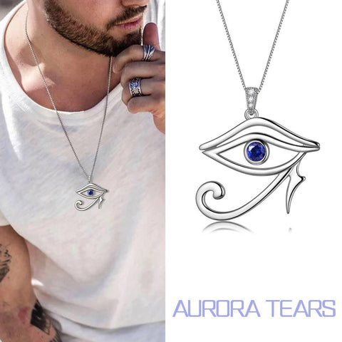 Ancient Egyptian Eye of Horus Necklace Pendant Chain - Necklaces - Aurora Tears Jewelry