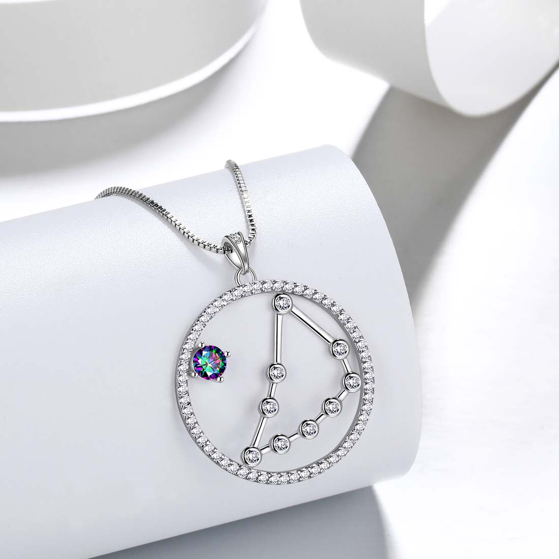 Capricorn Zodiac Necklace 925 Sterling Silver - Necklaces - Aurora Tears Jewelry