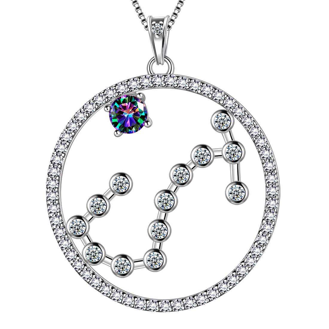 Scorpio Zodiac Necklace 925 Sterling Silver Aurora Tears Jewelry