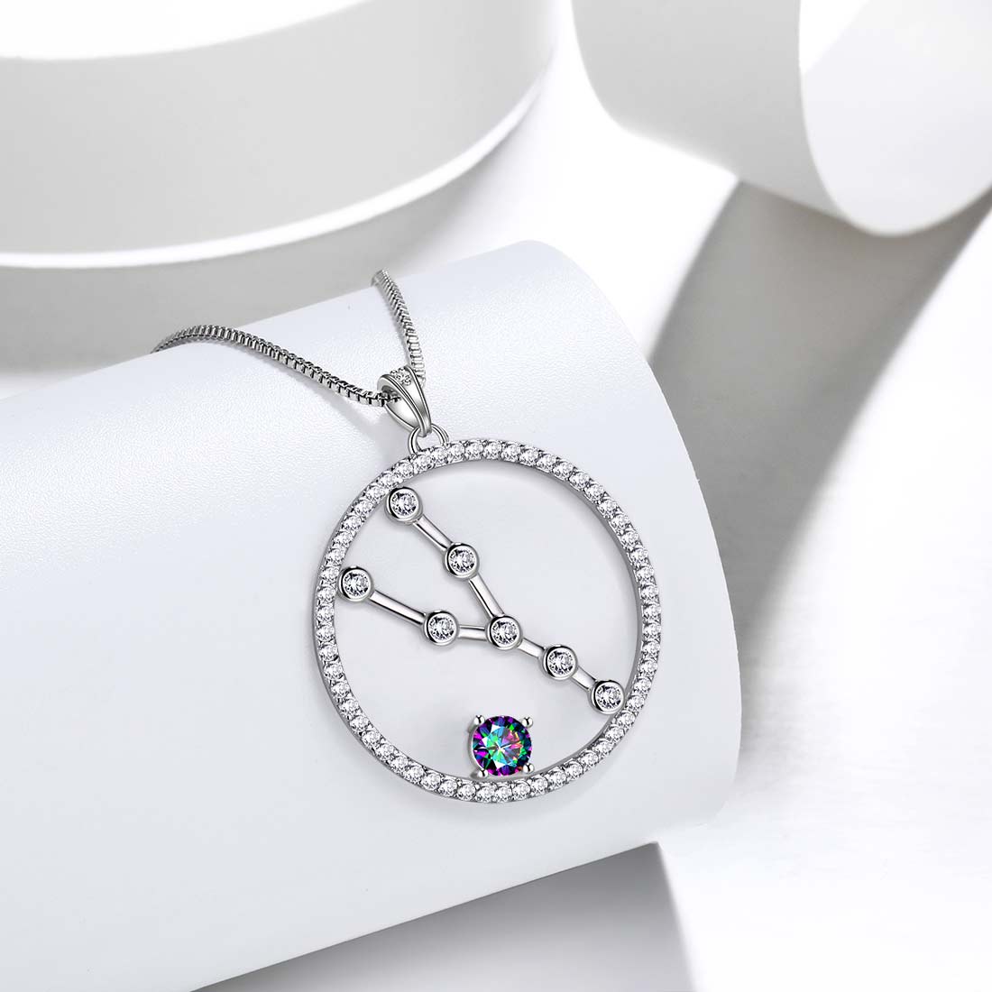 Taurus Zodiac Necklace 925 Sterling Silver - Necklaces - Aurora Tears Jewelry