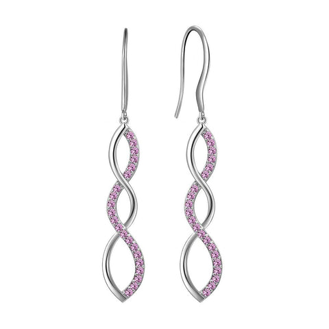 Infinity Dangle Earrings Sterling Silver - Earrings - Aurora Tears Jewelry