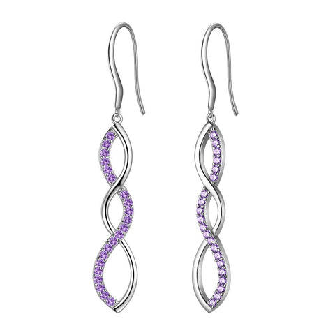 Infinity Dangle Earrings Sterling Silver - Earrings - Aurora Tears Jewelry