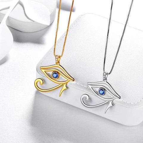 Ancient Egyptian Eye of Horus Necklace Pendant Chain - Necklaces - Aurora Tears