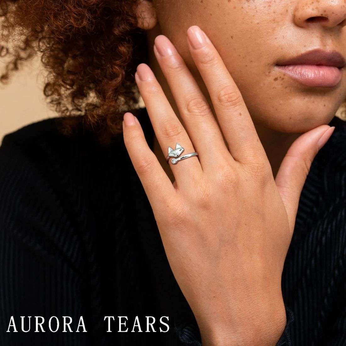 Animals Fox Tail Adjustable Rings 925 Sterling Silver Aurora Tears - Rings - Aurora Tears Jewelry