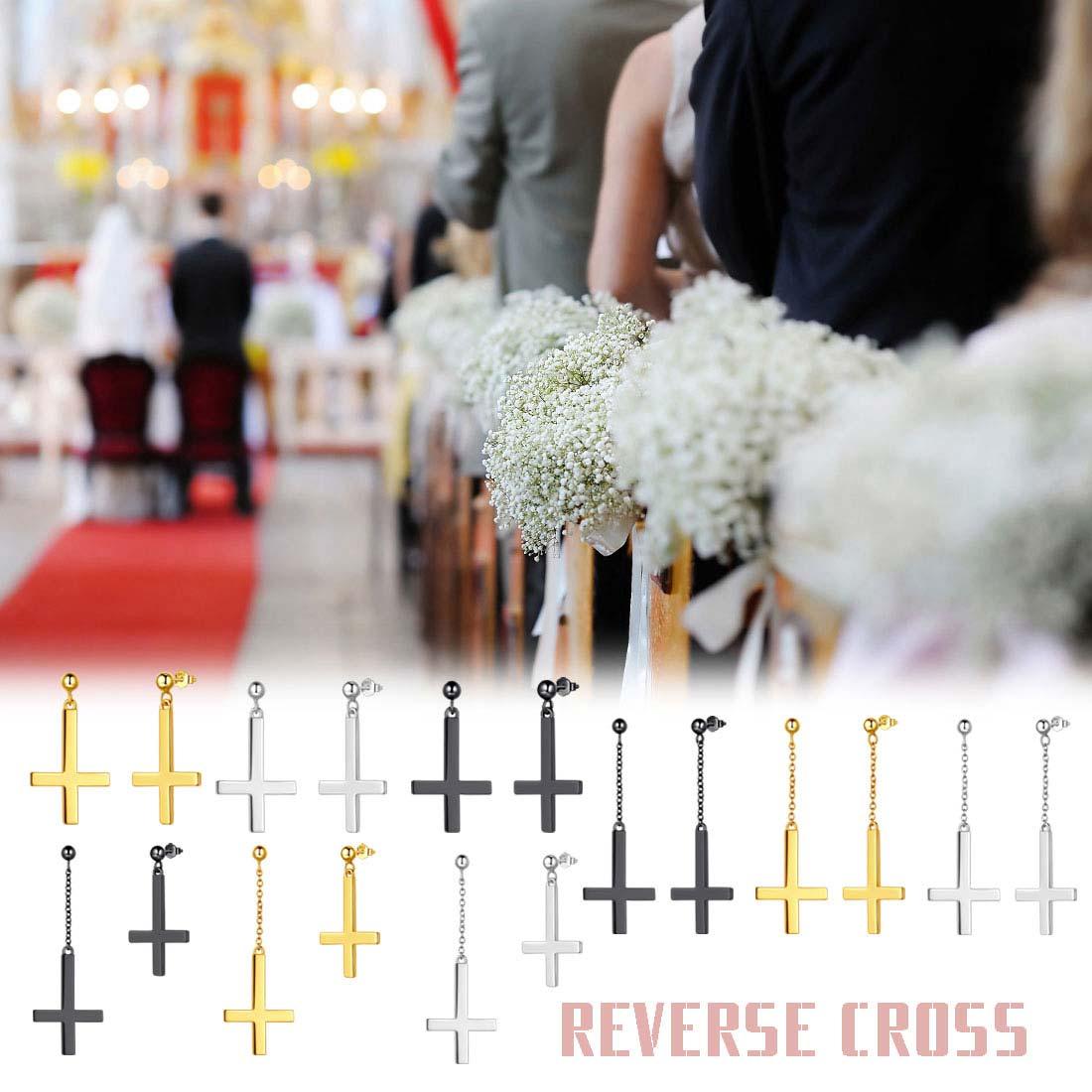 Inverted Cross Model Floral Inverted Cross