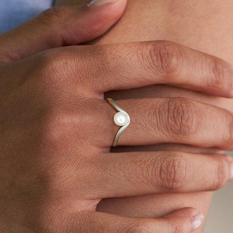 6MM Freshwater Pearl Ring 925 Sterling Silver Fine Jewelry - Rings - Aurora Tears