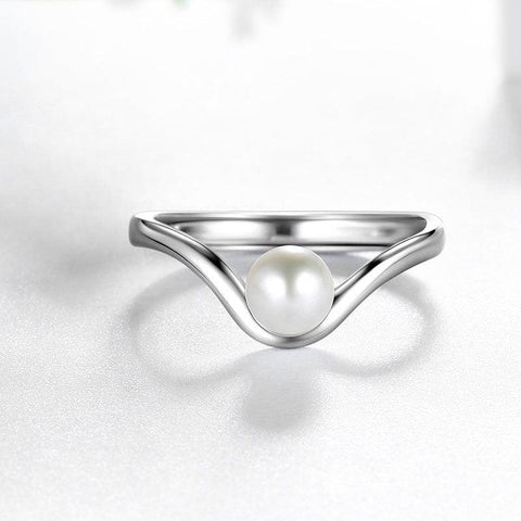 6MM Freshwater Pearl Ring 925 Sterling Silver Fine Jewelry - Rings - Aurora Tears