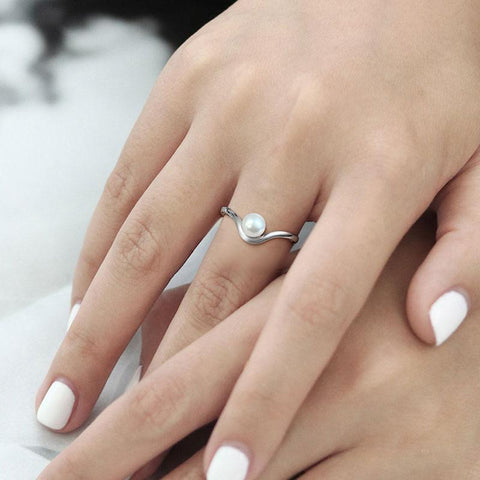 6MM Freshwater Pearl Ring 925 Sterling Silver Fine Jewelry - Rings - Aurora Tears