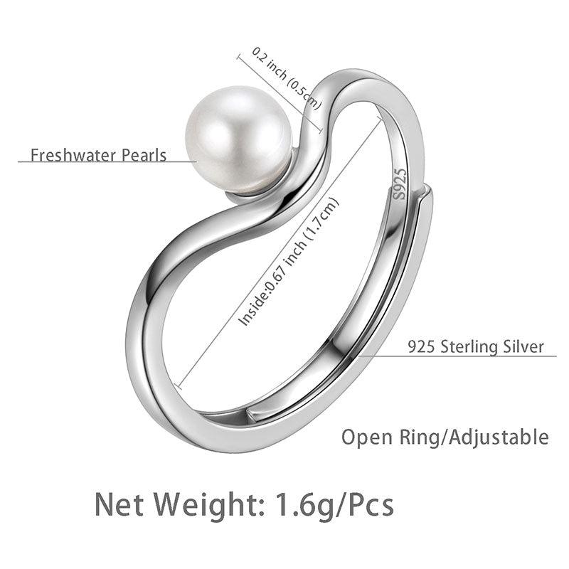 6MM Freshwater Pearl Ring 925 Sterling Silver Fine Jewelry - Rings - Aurora Tears