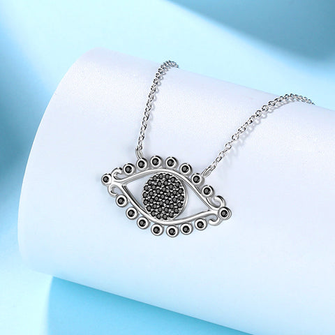 Evil Eye Necklace Pendant 925 sterling silver Amulet Protection Jewelry - Necklaces - Aurora Tears