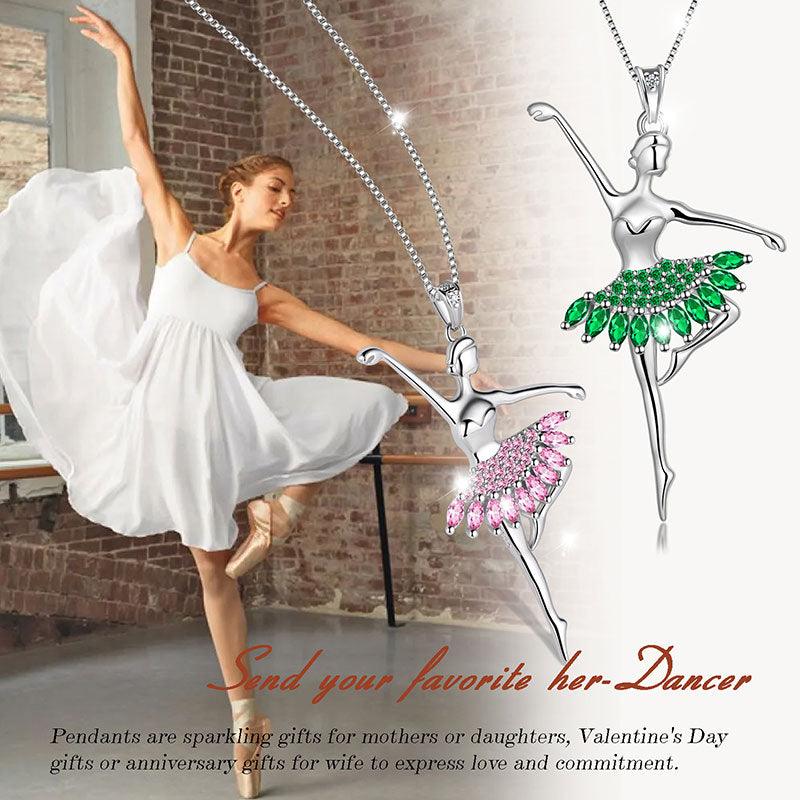 Ballerina Tiny Dancer Pendant Necklace 925 Sterling Silver - Necklaces - Aurora Tears