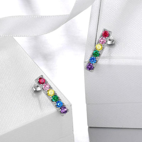 LGBT Earrings Stud Lesbian Gay Pride Rainbow Jewelry - Earrings - Aurora Tears