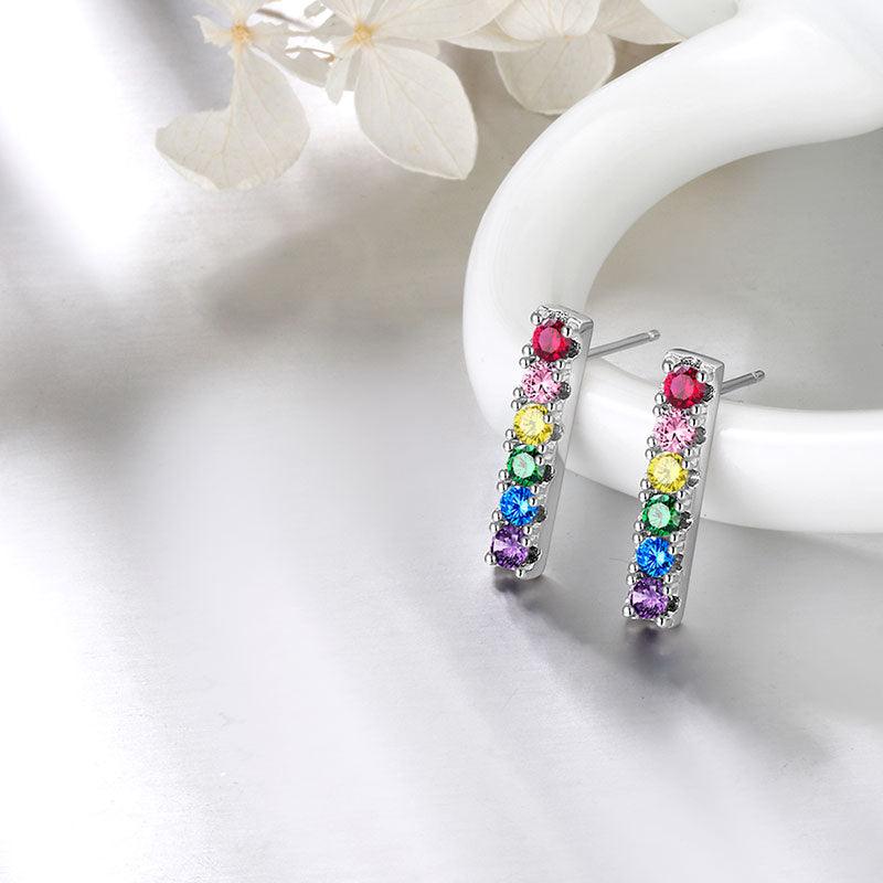 LGBT Earrings Stud Lesbian Gay Pride Rainbow Jewelry - Earrings - Aurora Tears