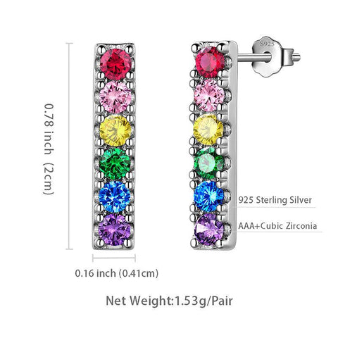 LGBT Earrings Stud Lesbian Gay Pride Rainbow Jewelry - Earrings - Aurora Tears