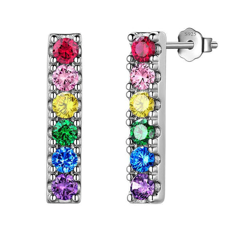 LGBT Earrings Stud Lesbian Gay Pride Rainbow Jewelry - Earrings - Aurora Tears
