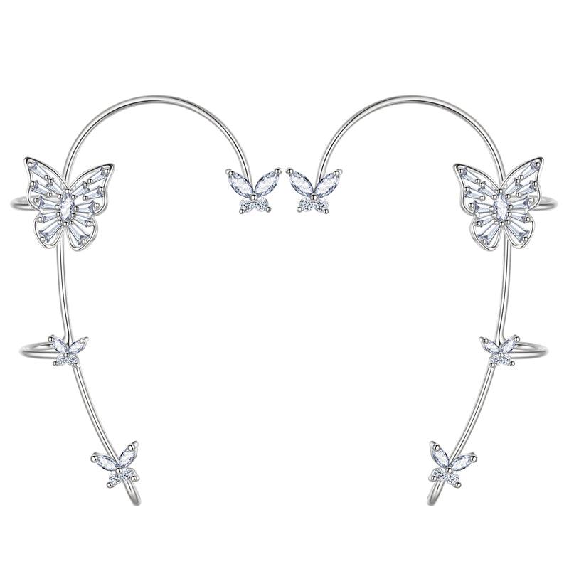 Butterfly Ear Cuffs Wrap Earrings Non Piercing Jewelry - Earrings - Aurora Tears