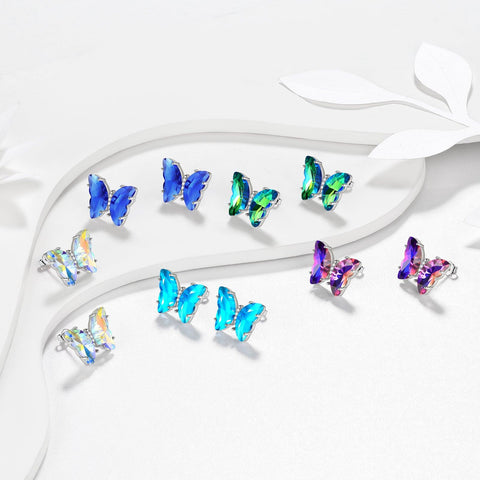 Blue Butterfly Earrings September Sapphire Birthstone - Earrings - Aurora Tears