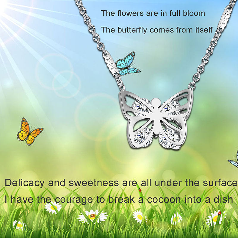 Butterfly Necklace for Women Girls Stainless Steel - Necklaces - Aurora Tears