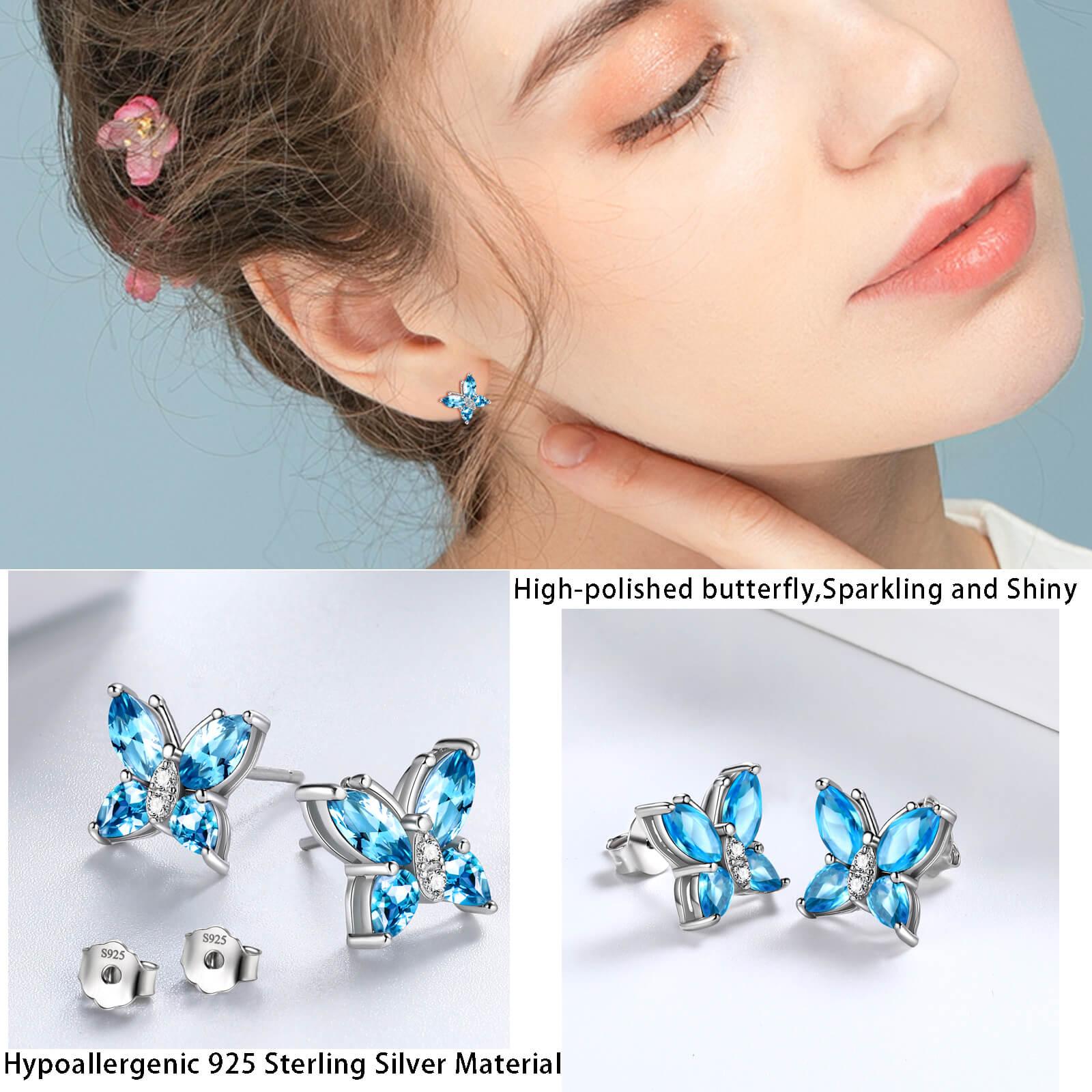 Buy Porcelain Butterfly Earrings, Blue Butterfly Earrings, Handmade Butterfly  Earrings Online in India - Etsy