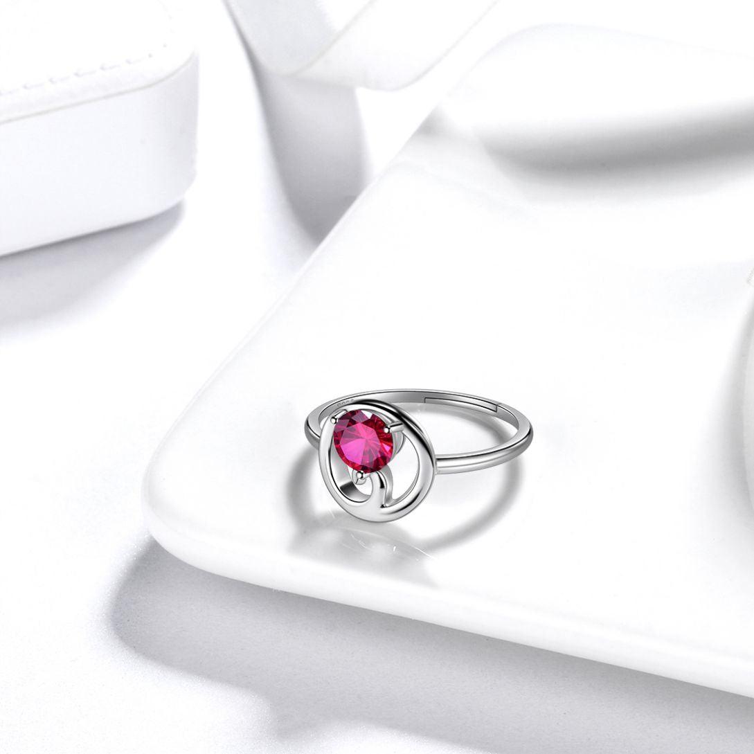 Cancer Ring July Ruby Birthstone Zodiac - Rings - Aurora Tears