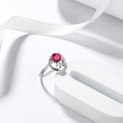 Cancer Ring July Ruby Birthstone Zodiac - Rings - Aurora Tears