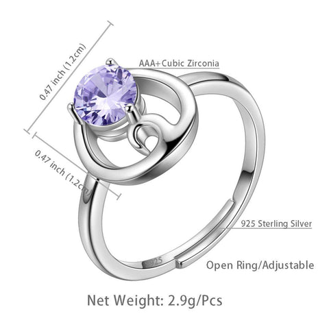 Cancer Ring June Alexandrite Birthstone Zodiac - Rings - Aurora Tears