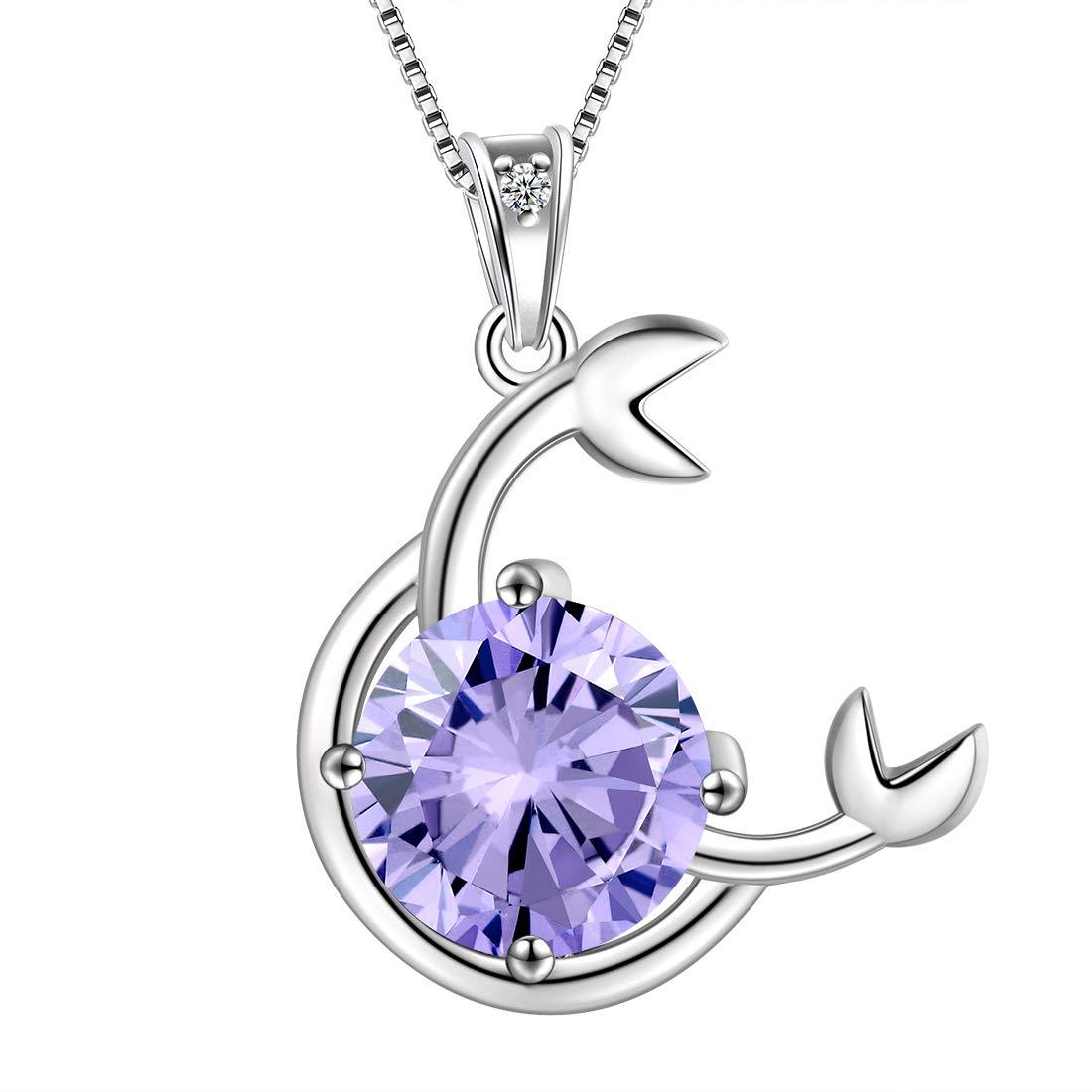 Zodiac Cancer Necklace June Birthstone Pendant Crystal - Necklaces - Aurora Tears