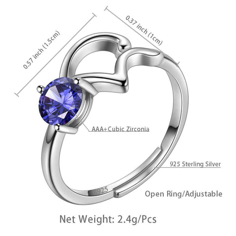 Capricorn Ring December Tanzanite Birthstone Zodiac - Rings - Aurora Tears