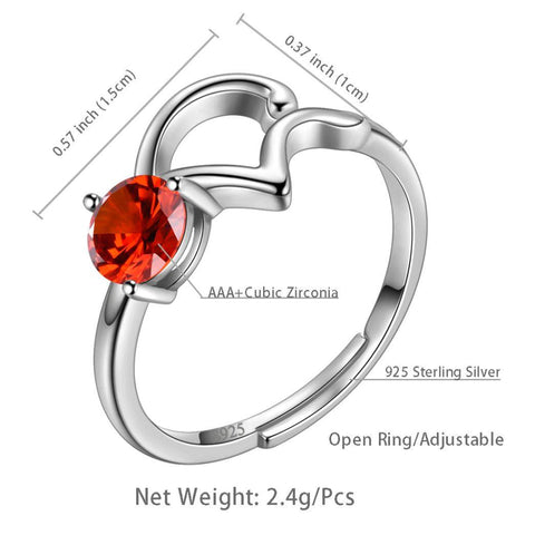 Capricorn Ring January Garnet Birthstone Zodiac - Rings - Aurora Tears