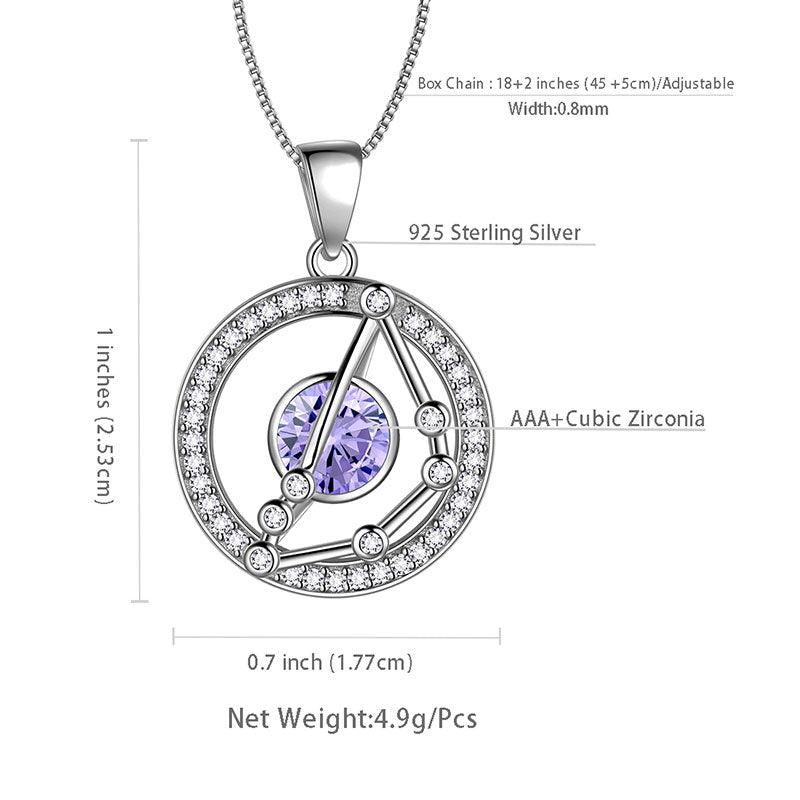 Zodiac Capricorn Necklace Alexandrite Birthstone Pendant - Necklaces - Aurora Tears