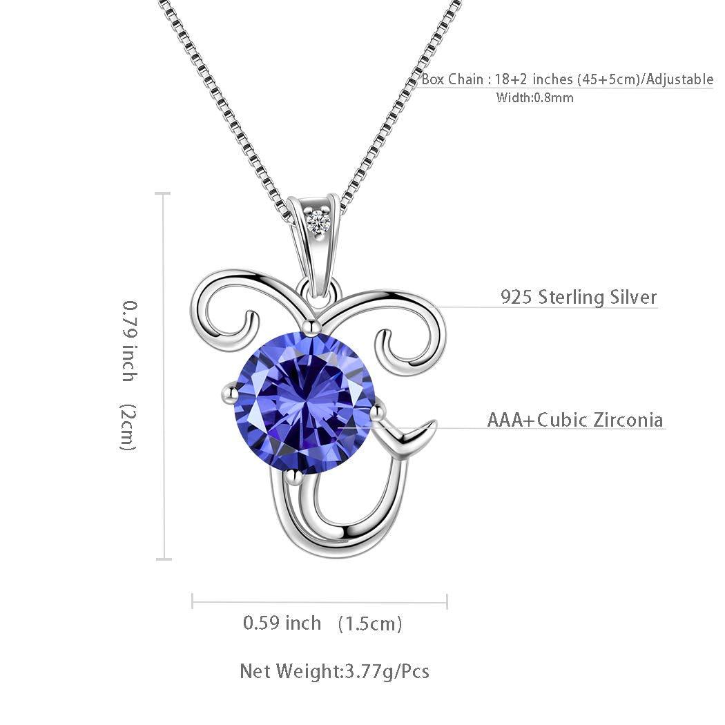 Capricorn Zodiac Necklace December Birthstone Pendant Crystal - Necklaces - Aurora Tears