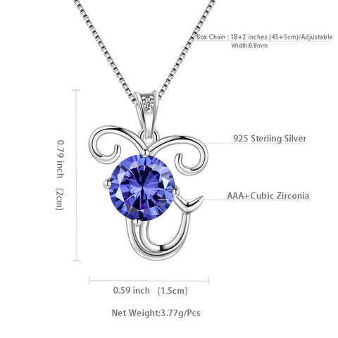 Capricorn Zodiac Necklace December Birthstone Pendant Crystal - Necklaces - Aurora Tears
