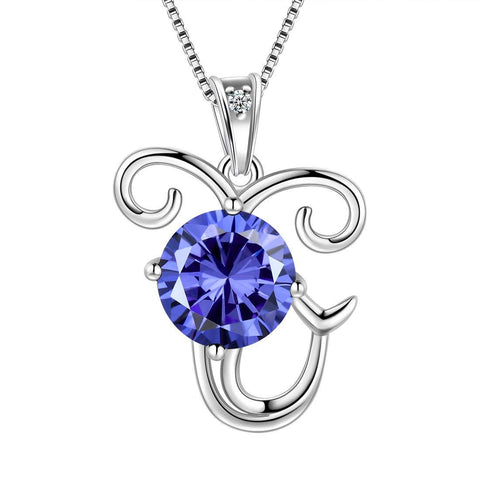 Capricorn Zodiac Necklace December Birthstone Pendant Crystal - Necklaces - Aurora Tears