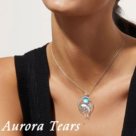 Dolphin Mini Animal Pendant Necklace 925 Sterling Silver - Necklaces - Aurora Tears