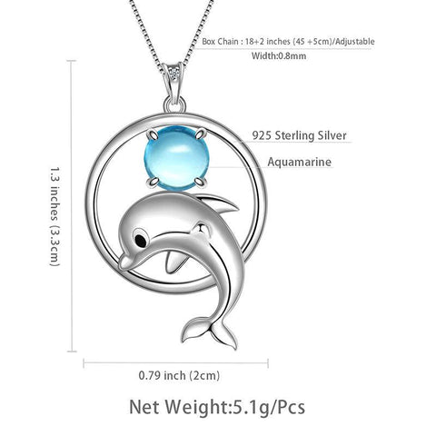 Dolphin Mini Animal Pendant Necklace 925 Sterling Silver - Necklaces - Aurora Tears