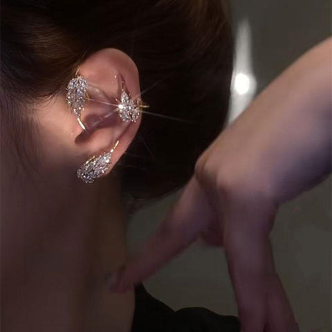 Ears of Wheat Ear Cuffs Wrap Earrings Non Piercing Jewelry - Earrings - Aurora Tears