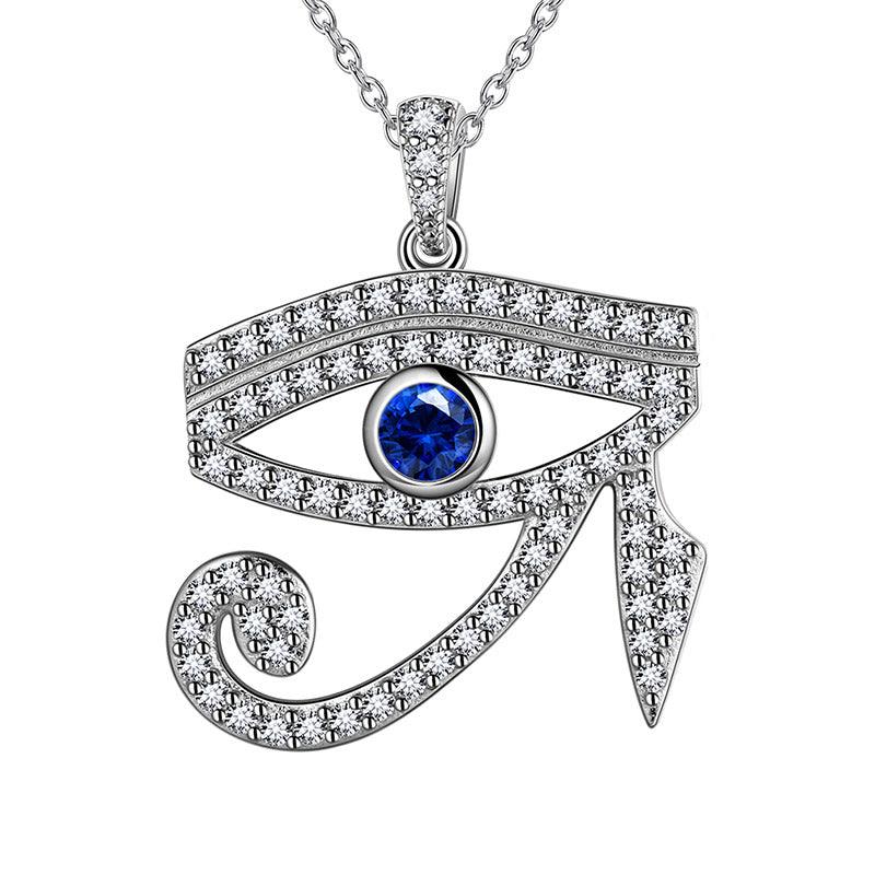 Egyptian Eye of Horus Necklace Pendant Charm 925 Sterling Silver - Necklaces - Aurora Tears