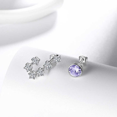 Gemini Earrings June Birthstone Zodiac Studs - Earrings - Aurora Tears