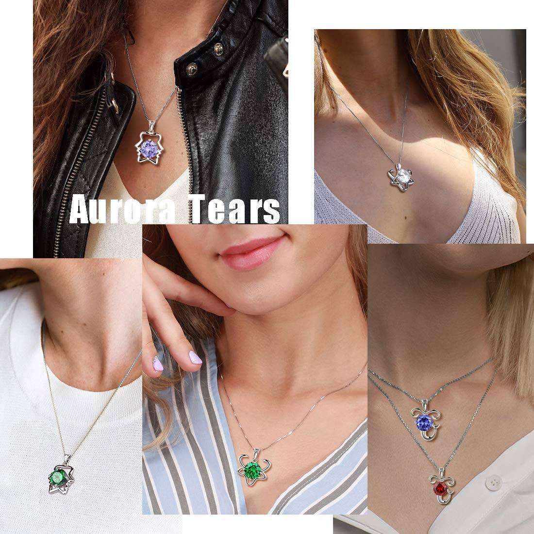 Zodiac Gemini Necklace June Birthstone Pendant Crystal - Necklaces - Aurora Tears