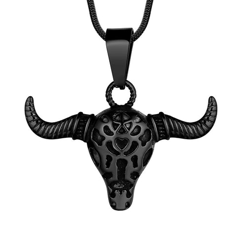 Gengar Vampire Bull Necklace Taurus Mens Stainless Steel - Necklaces - Aurora Tears