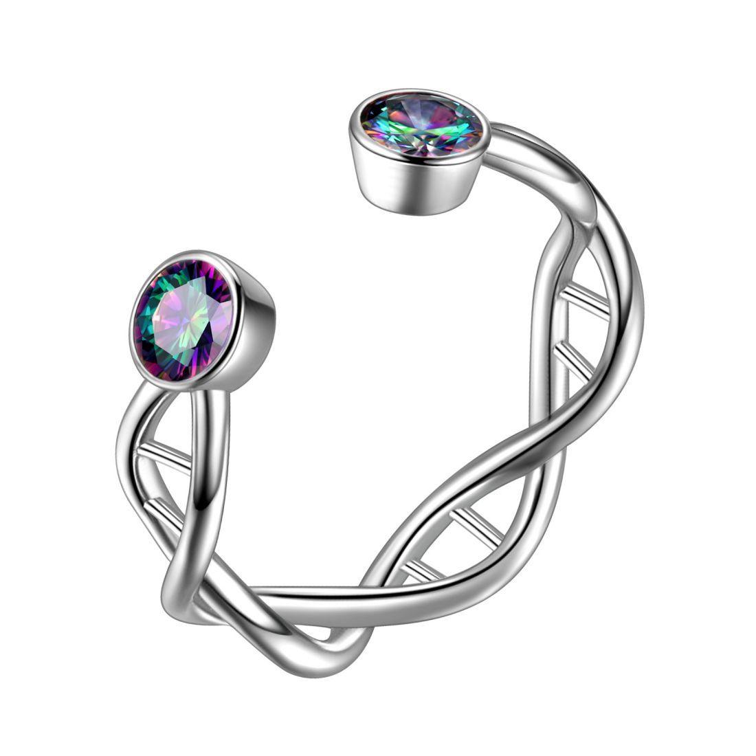 Infinity Spiral DNA Double Helix Rings Aurora Tears - Rings - Aurora Tears Jewelry