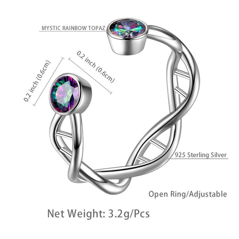 Infinity Spiral DNA Double Helix Rings Aurora Tears - Rings - Aurora Tears Jewelry