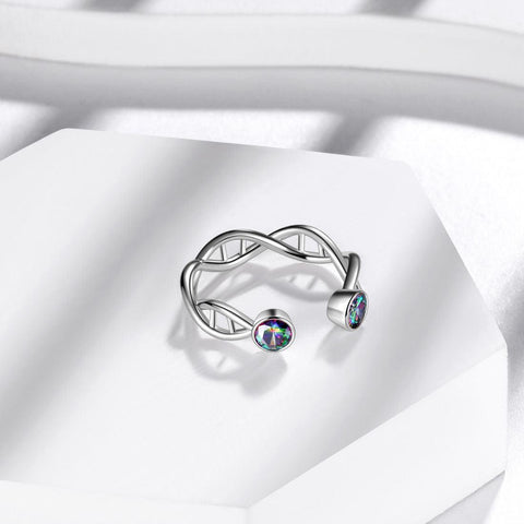 Infinity Spiral DNA Double Helix Rings Aurora Tears - Rings - Aurora Tears Jewelry