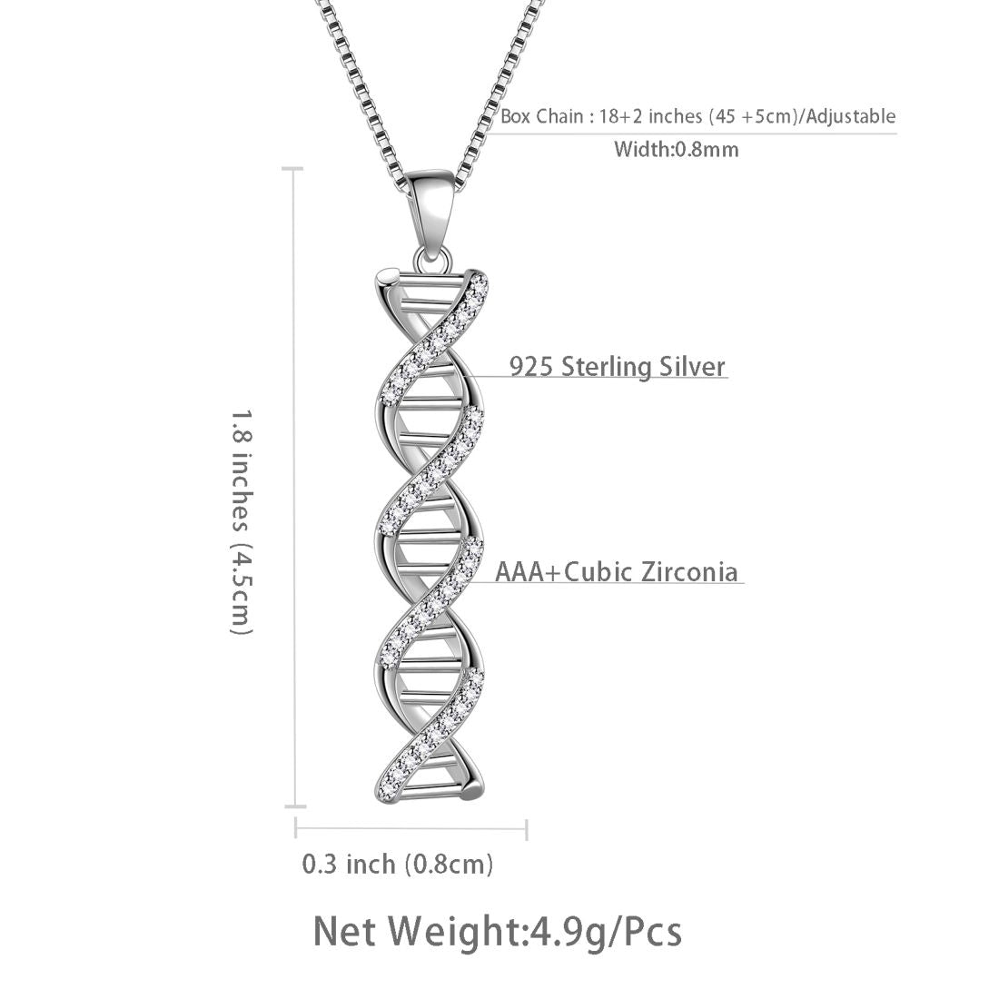 Infinity Spiral DNA Double Helix Necklaces Aurora Tears - Necklaces - Aurora Tears Jewelry