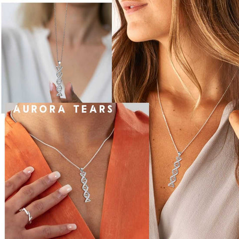 Infinity Spiral DNA Double Helix Necklaces Aurora Tears - Necklaces - Aurora Tears Jewelry