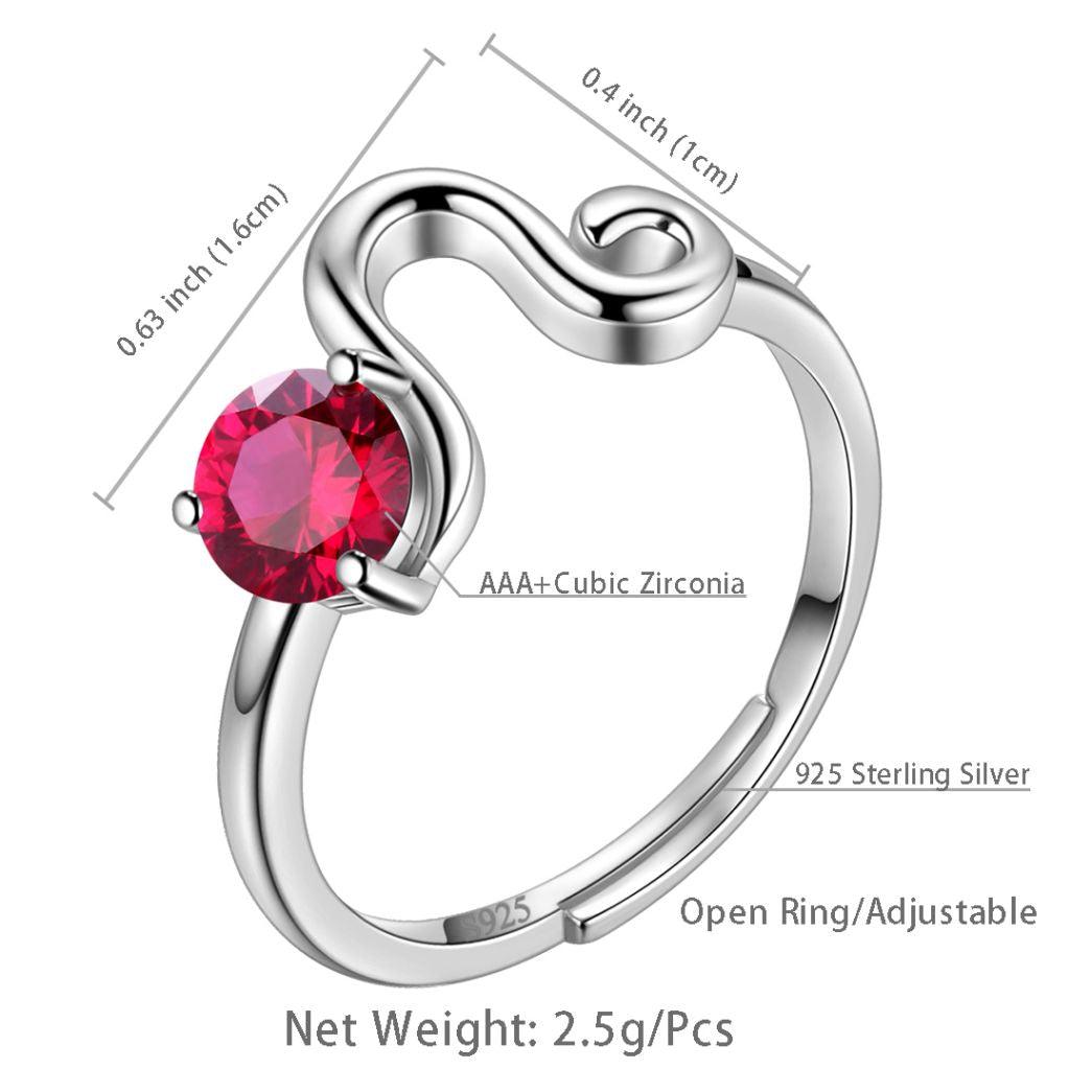 Leo Ring July Ruby Birthstone Zodiac - Rings - Aurora Tears