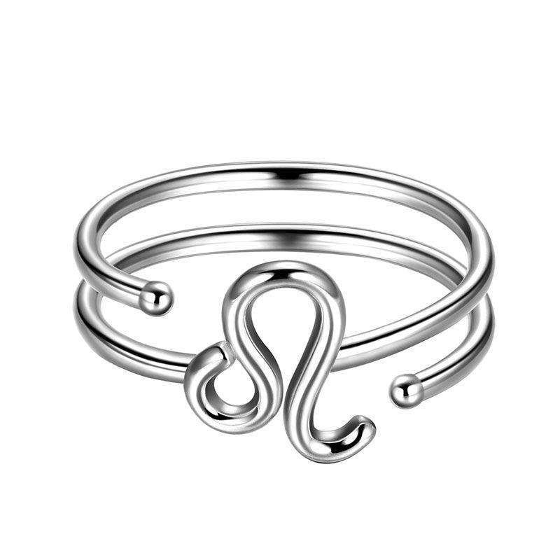 Leo Rings Zodiac Sign Jewelry 925 Sterling Silver - Rings - Aurora Tears